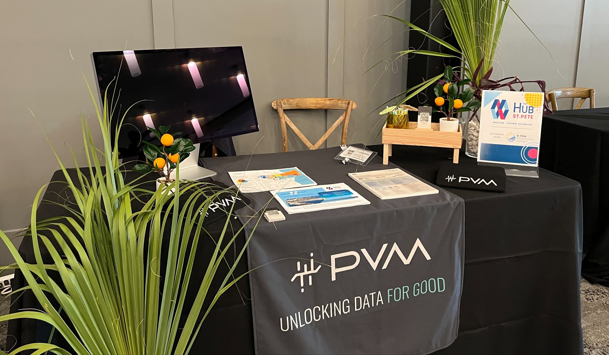 a table set up at a tabling event