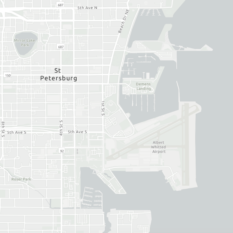 st petersburg florida map