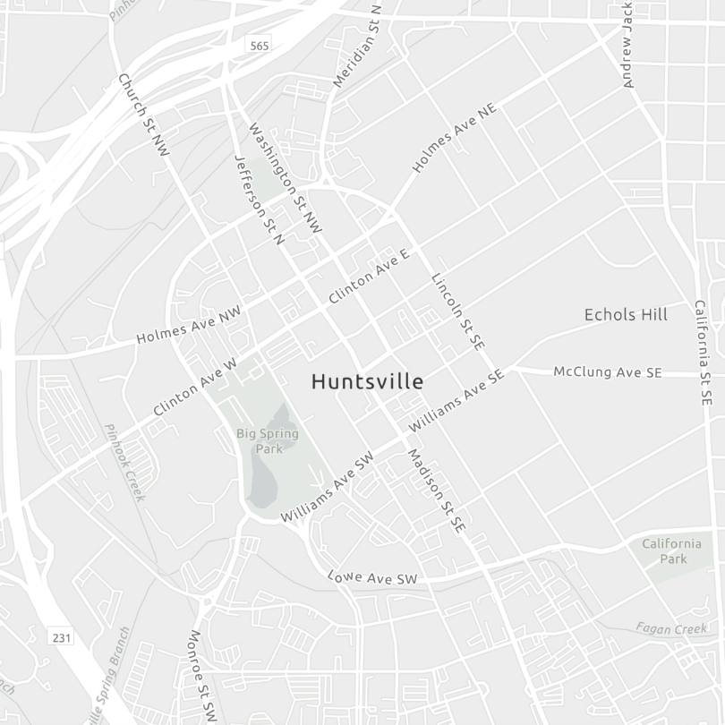 huntsville alabama map