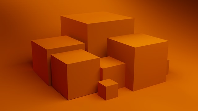 abstract 3d rendering of cubes