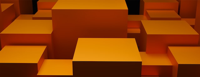 abstract 3d rendering of cubes