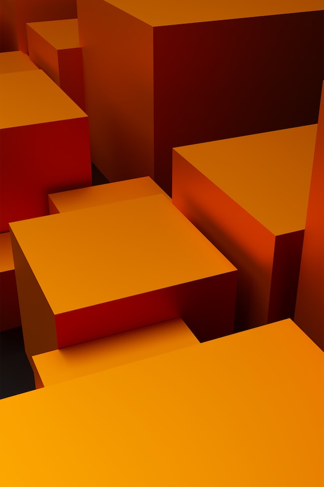 abstract 3d rendering of cubes