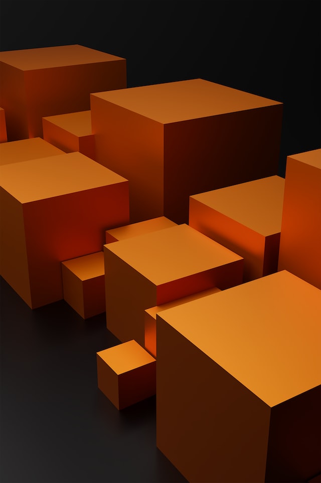 abstract 3d rendering of cubes